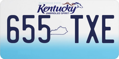KY license plate 655TXE