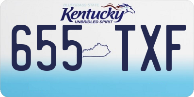 KY license plate 655TXF