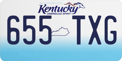 KY license plate 655TXG