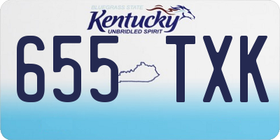 KY license plate 655TXK