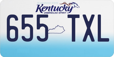 KY license plate 655TXL