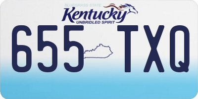 KY license plate 655TXQ