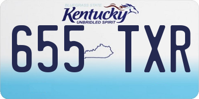 KY license plate 655TXR