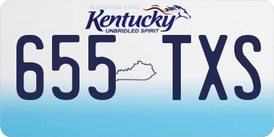 KY license plate 655TXS