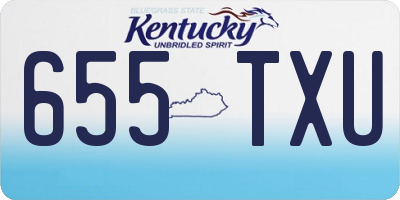 KY license plate 655TXU