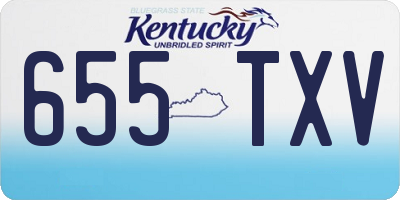 KY license plate 655TXV
