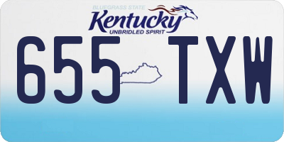KY license plate 655TXW