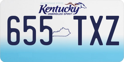 KY license plate 655TXZ