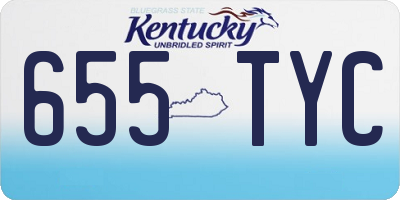 KY license plate 655TYC