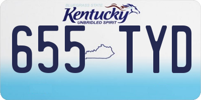 KY license plate 655TYD