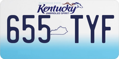 KY license plate 655TYF