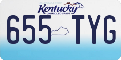 KY license plate 655TYG