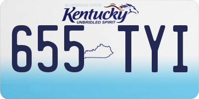 KY license plate 655TYI