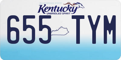 KY license plate 655TYM