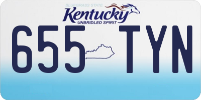 KY license plate 655TYN