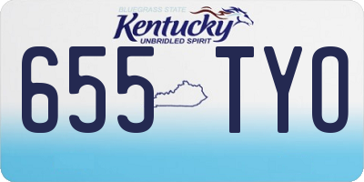 KY license plate 655TYO