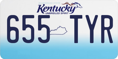 KY license plate 655TYR
