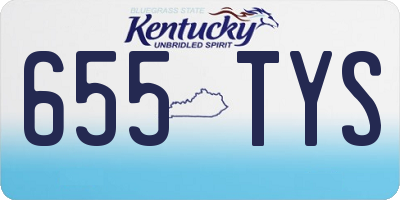 KY license plate 655TYS