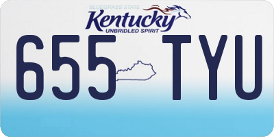 KY license plate 655TYU