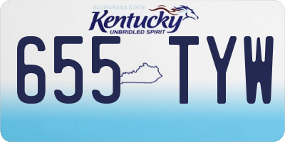 KY license plate 655TYW