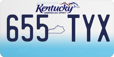 KY license plate 655TYX