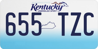 KY license plate 655TZC