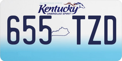 KY license plate 655TZD