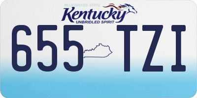 KY license plate 655TZI