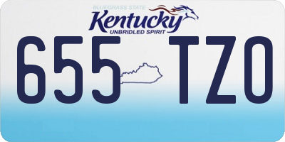 KY license plate 655TZO