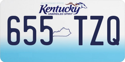 KY license plate 655TZQ