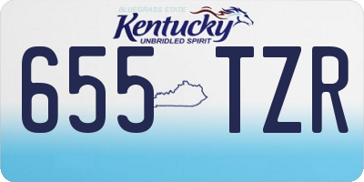 KY license plate 655TZR