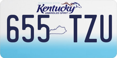 KY license plate 655TZU