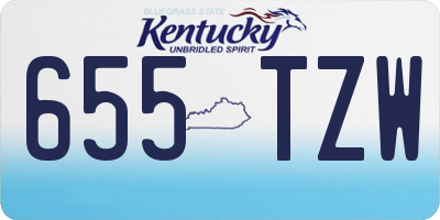 KY license plate 655TZW