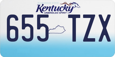 KY license plate 655TZX