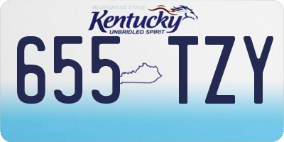 KY license plate 655TZY