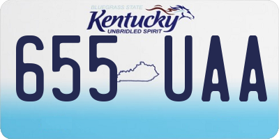 KY license plate 655UAA