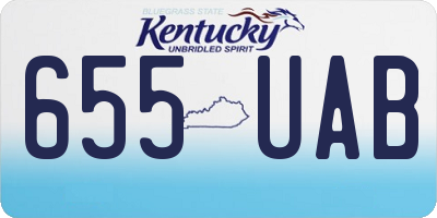 KY license plate 655UAB