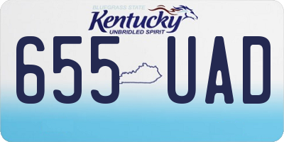 KY license plate 655UAD