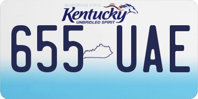 KY license plate 655UAE
