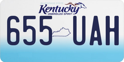 KY license plate 655UAH