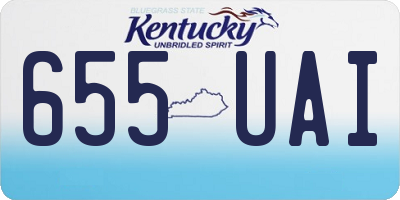 KY license plate 655UAI