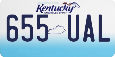 KY license plate 655UAL