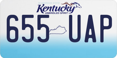 KY license plate 655UAP