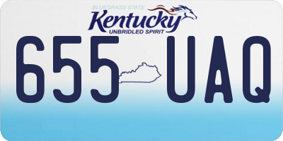 KY license plate 655UAQ