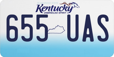 KY license plate 655UAS