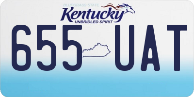 KY license plate 655UAT