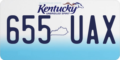 KY license plate 655UAX