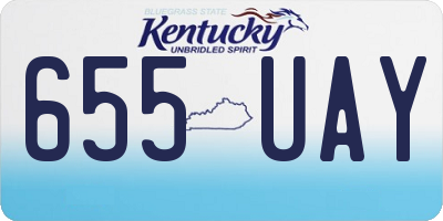 KY license plate 655UAY
