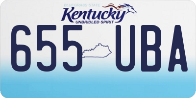 KY license plate 655UBA