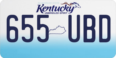 KY license plate 655UBD